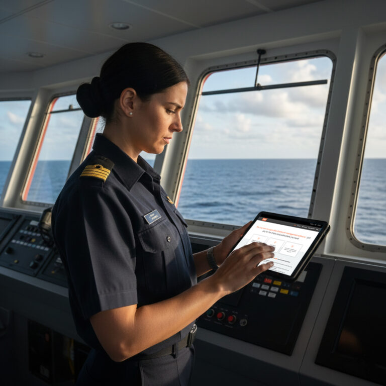 navigation officer using OpenC247.com on tablet