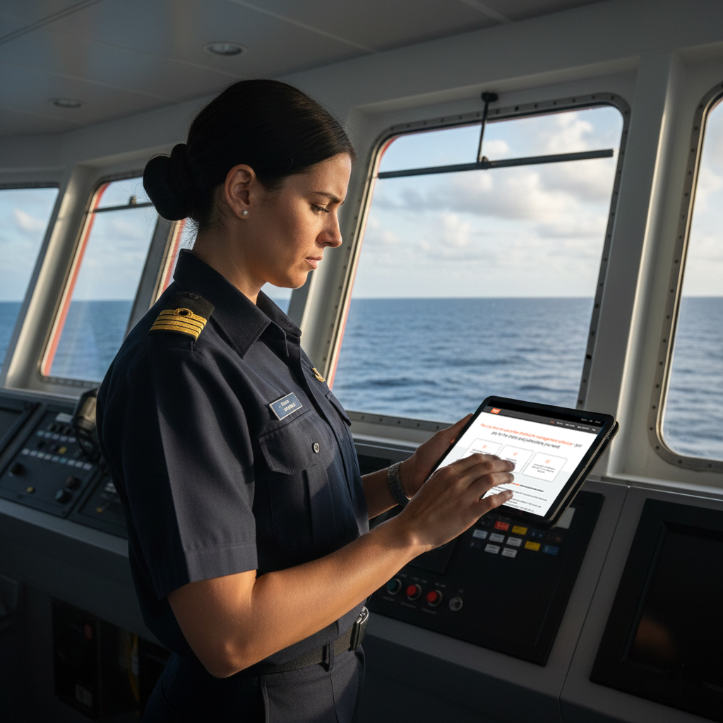 navigation officer using OpenC247.com on tablet
