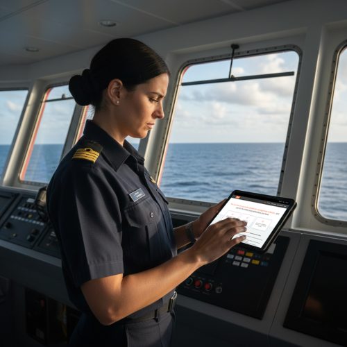 navigation officer using OpenC247.com on tablet